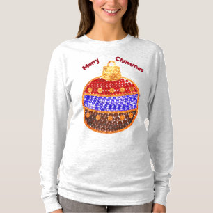 Camiseta Feliz Navidad - adorno brillante con lentejuelas