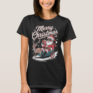 Camiseta Feliz Navidad Africano Estadounidense Kwanzaa Sant