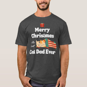 Camiseta Feliz Navidad Al Mejor Papá Gato De La Historia 
