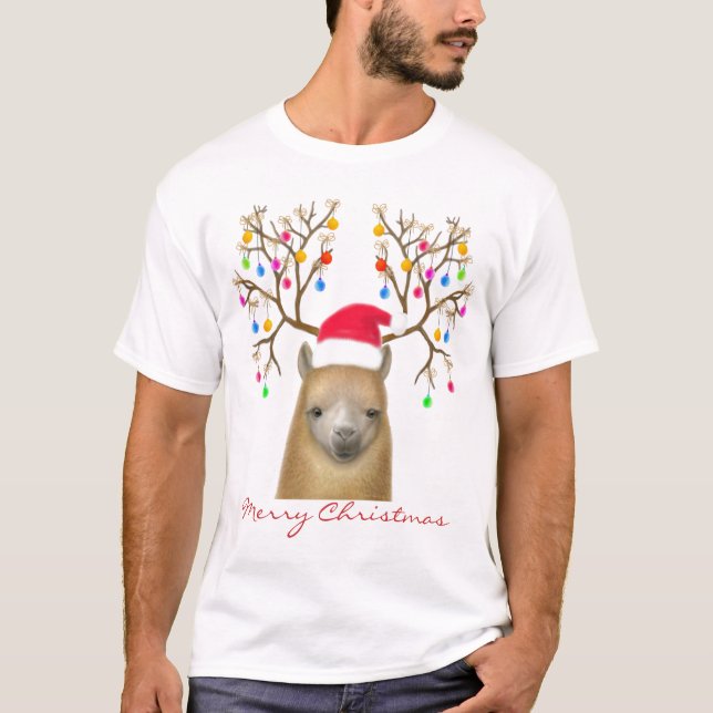 Camiseta Feliz Navidad Alpaca Shirt (Anverso)