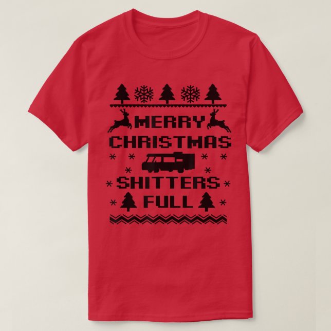 Camiseta Feliz Navidad, amargas bromas de reno de camper ll (Diseño del anverso)