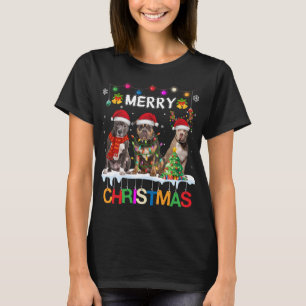 Camiseta Feliz Navidad Americano Bully Santa Navidades Tre