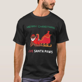 Camiseta Feliz Navidad Amor Santa Paws