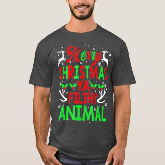 Camiseta Feliz Navidad Animal Filthy Ya Hombres Mujeres Niñ