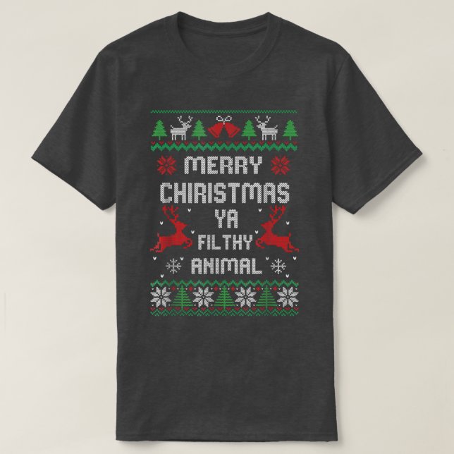 Camiseta Feliz Navidad Animal Filthy Ya T-Shirt (Diseño del anverso)