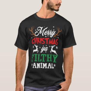 Camiseta Feliz Navidad Animal Filthy Ya Xmas Pajama