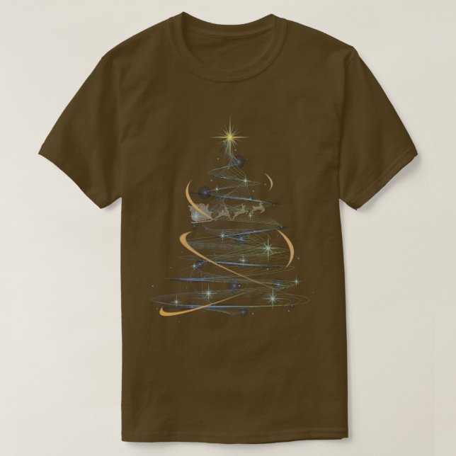 Camiseta Feliz Navidad, árbol de Navidad (Diseño del anverso)