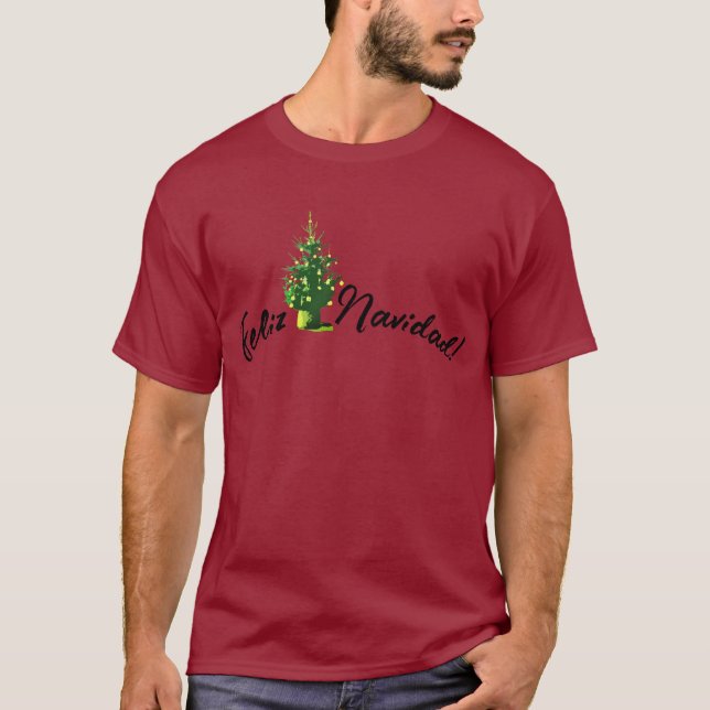 Camiseta Feliz Navidad! arbol de navidad T-Shirt (Anverso)