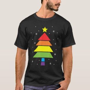 Camiseta Feliz Navidad Árbol de vacaciones Arco Iris LGBTQ 