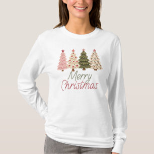 Camiseta Feliz Navidad, árboles de Navidad