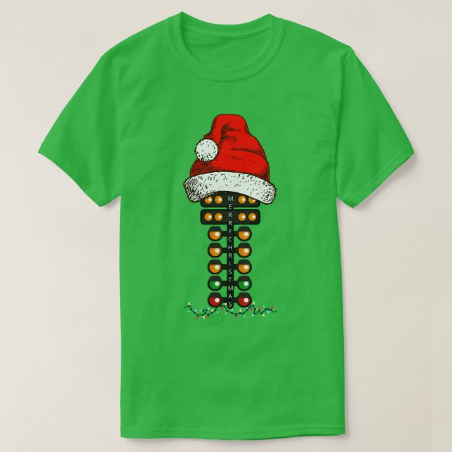 Camiseta Feliz Navidad Arrastrar Carreras Árbol de Navidad  (Diseño del anverso)