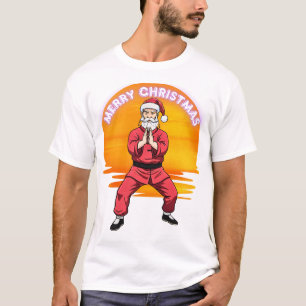 Camiseta Feliz Navidad Artes Marciales Santa Kung Fu Wing