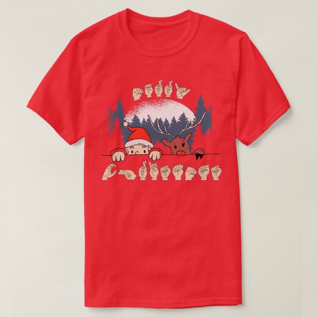 Camiseta Feliz Navidad ASL 1 (Diseño del anverso)
