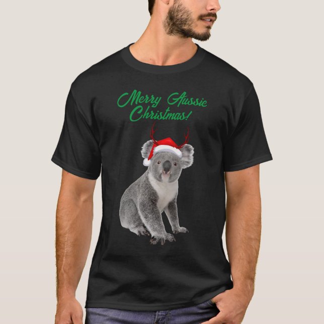 Camiseta Feliz Navidad Australiana Koala  (Anverso)