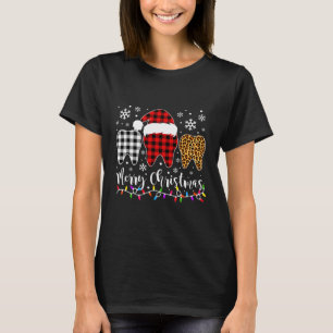 Camiseta Feliz Navidad, ayudante dental de dientes de dient
