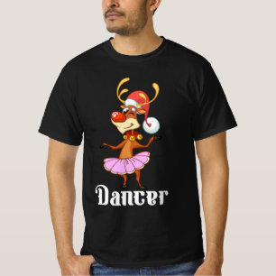Camiseta Feliz Navidad bailando reno, bailarina de ciervos
