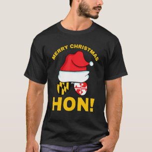 Camiseta Feliz Navidad Baltimore Hon Maryland State Flag