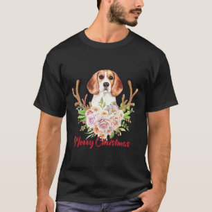 Camiseta Feliz Navidad Beagle Dog Sublimación Feliz Chris