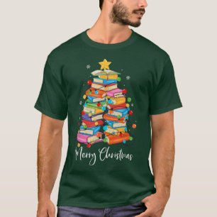 Camiseta Feliz Navidad Bibliotecario Xmas Leyendo Libro L