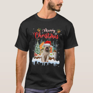 Camiseta Feliz Navidad Bouvier Des Flandres Santa Hat Lig