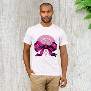 Camiseta Feliz Navidad Bow Mens T-Shirt