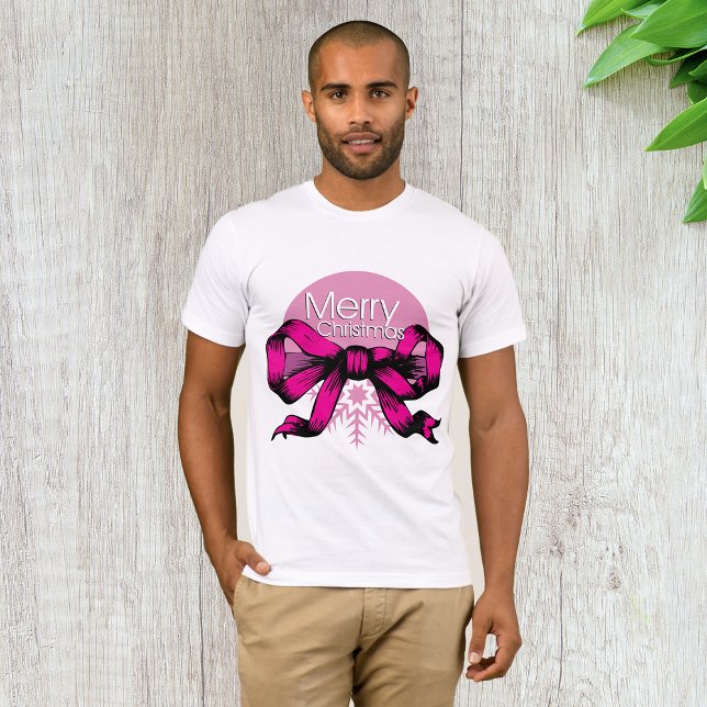 Camiseta Feliz Navidad Bow Mens T-Shirt (Subido por el creador)