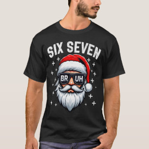 Camiseta Feliz Navidad Bruh Cara de Santa 67 Meme Divertido