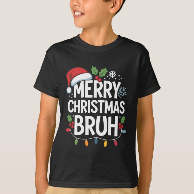 Camiseta Feliz Navidad Bruto Feliz Navidad Navidad Familia  (Anverso)