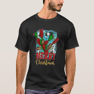 Camiseta Feliz Navidad Búfalo Occidental Tapón Cactus Sweat