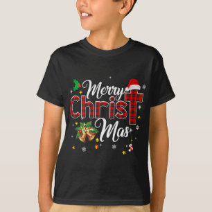 Camiseta Feliz Navidad Búfalo Plactado Cruz Roja Cristiana