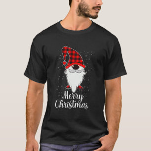 Camiseta Feliz Navidad Búfalo Plaid Gnome Nieve Lover Xma