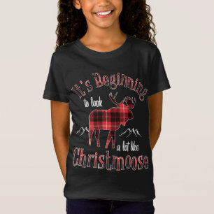 Camiseta Feliz Navidad Búfalo Tapado Alce Rojo para Chris