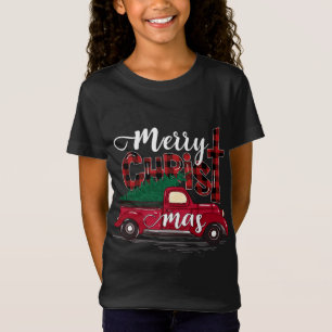 Camiseta Feliz Navidad Búfalo Truco Rojo Cristiano