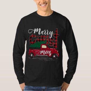 Camiseta Feliz Navidad Búfalo Truco Rojo Cristiano