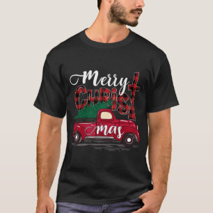 Camiseta Feliz Navidad Búfalo Truco Rojo Cristiano
