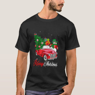 Camiseta Feliz Navidad Buffalo Camión Árbol Rojo Hombres Fu