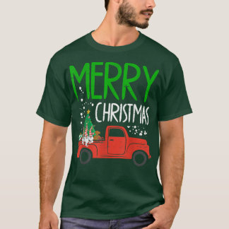 Camiseta Feliz Navidad Camión Árbol de Navidad Gnome vacaci