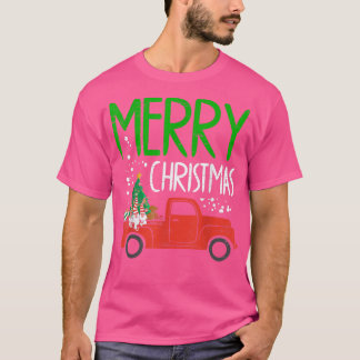 Camiseta Feliz Navidad Camión Árbol de Navidad Gnome vacaci