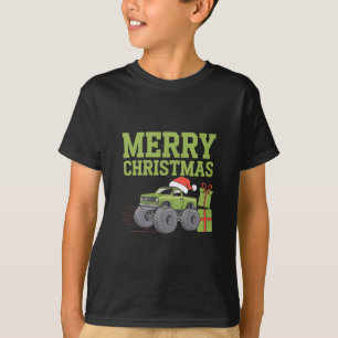 Camiseta Feliz Navidad Camión Monstruo Niño Xmas 