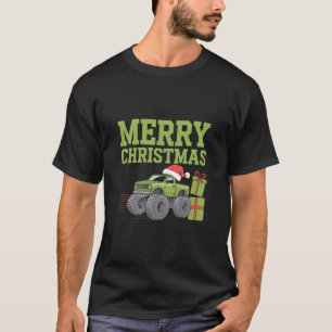 Camiseta Feliz Navidad Camión Monstruo Niño Xmas