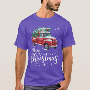 Camiseta Feliz Navidad Camioneta Roja Familia Pareo Navidad