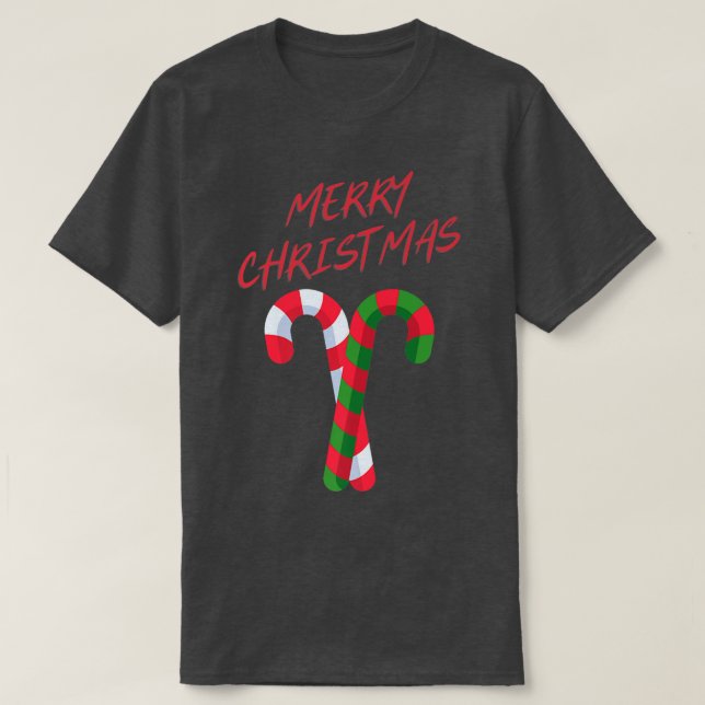 Camiseta Feliz Navidad Candy Cane 43 (Diseño del anverso)