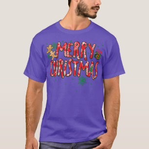 Camiseta Feliz Navidad Candy Cane Holiday Gingerbrea
