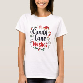 Camiseta Feliz Navidad Candy Cane Tee