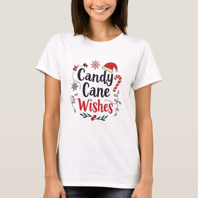 Camiseta Feliz Navidad Candy Cane Tee (Anverso)