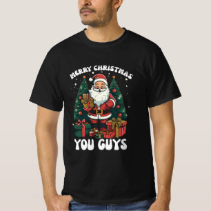 Camiseta Feliz Navidad, chicos, Santa Claus