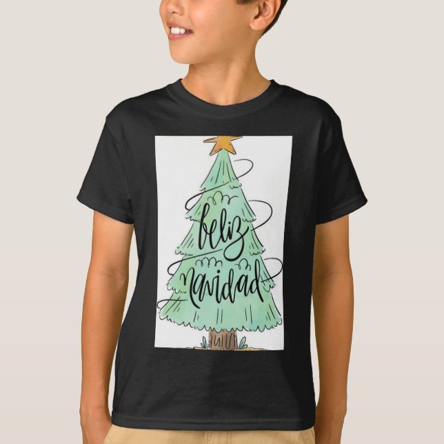 Camiseta Feliz Navidad Christmas Tree T Shirt  (Anverso)