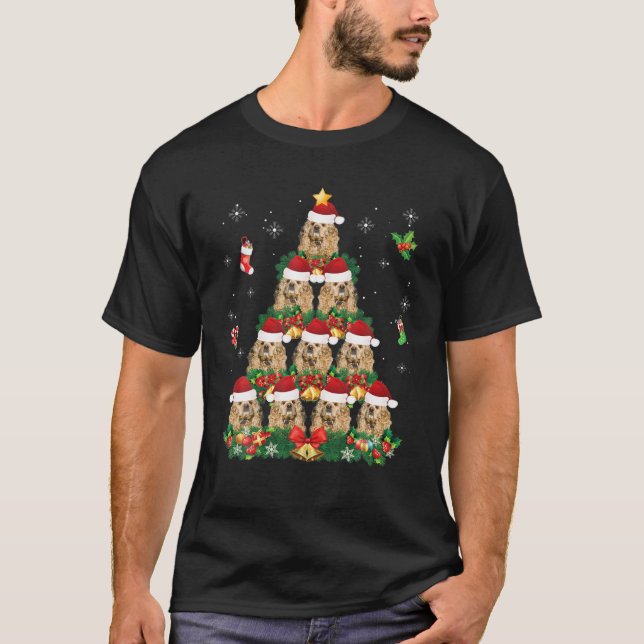 Camiseta Feliz Navidad Cocker Estadounidense Spaniel Dog Sa (Anverso)