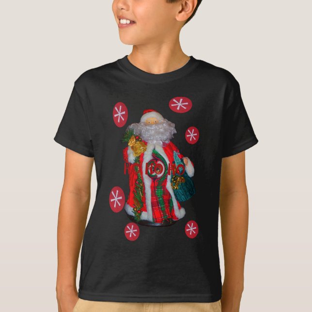 Camiseta Feliz Navidad colorido Santa Claus Arte Imprimir (Anverso)