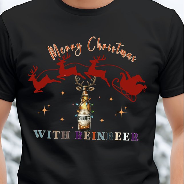 Camiseta Feliz Navidad con cerveza de lluvia (Subido por el creador)